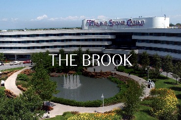 The Brook at Turning Stone aerial shot of The Brook entrance showing the garden and fountain