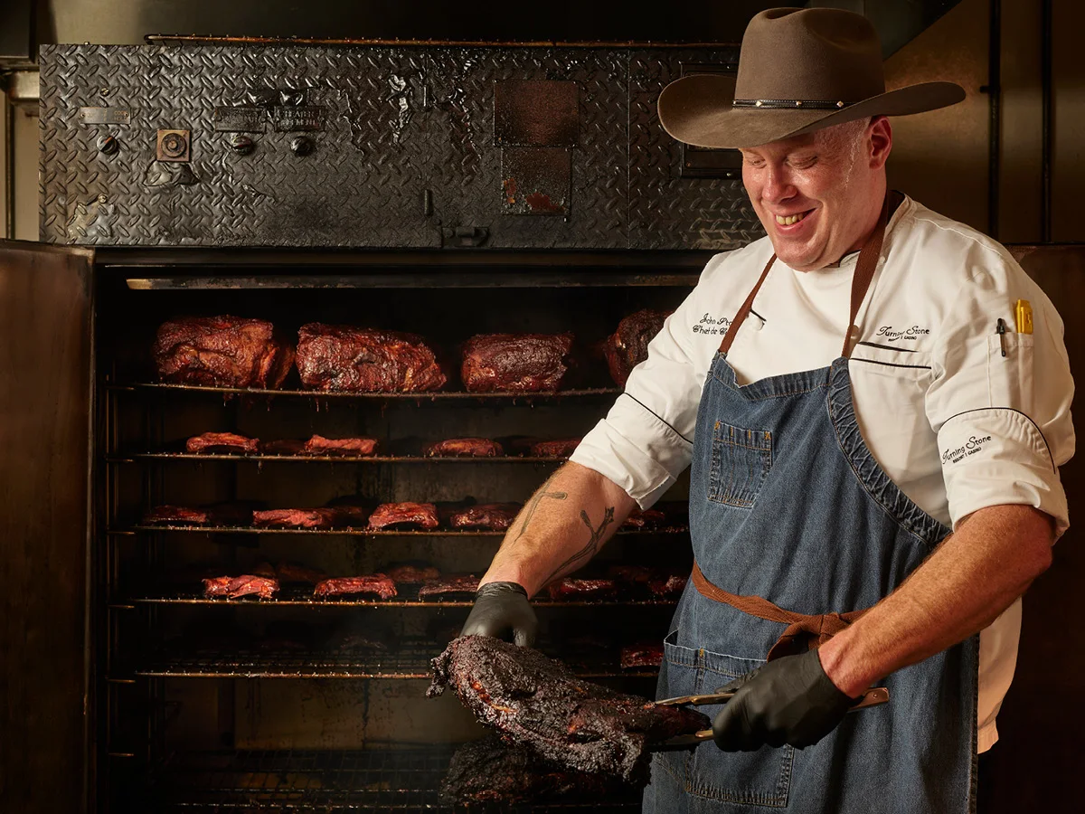 Chef cooking the meats