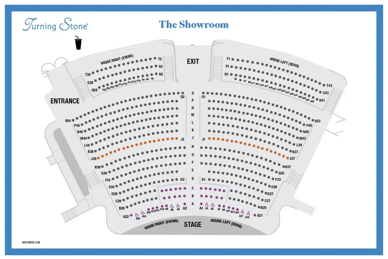 The Showroom Seating Chart