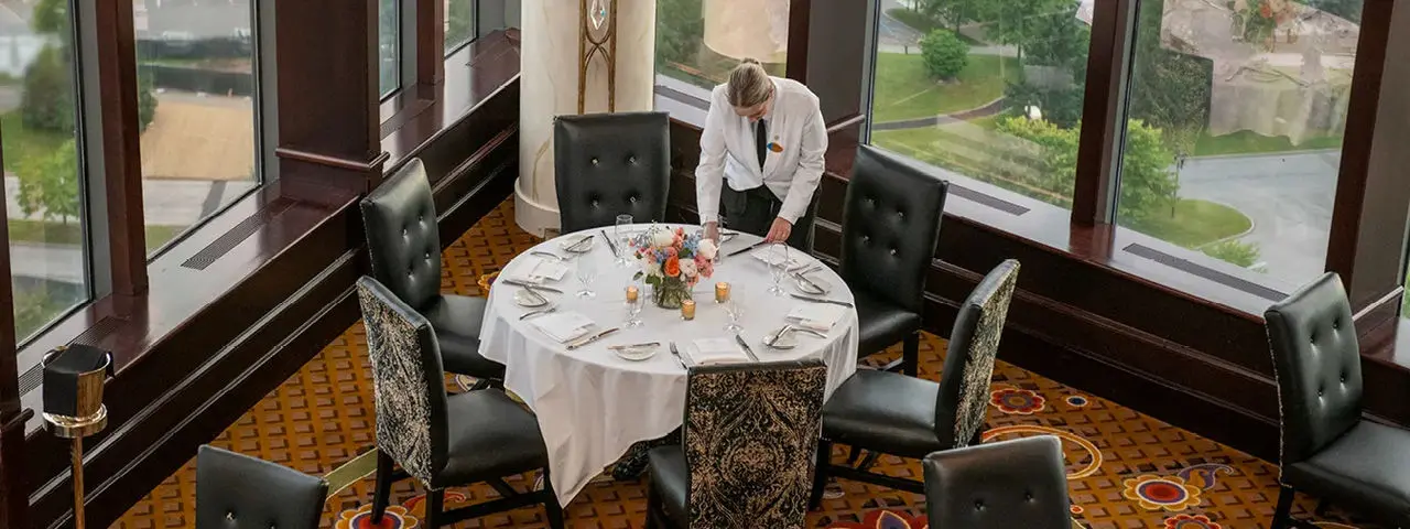 FAM trips and tours interior photo of the TS Steakhouse dining room