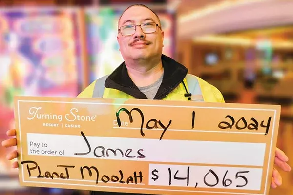 James won $14,065 on Planet Moolah