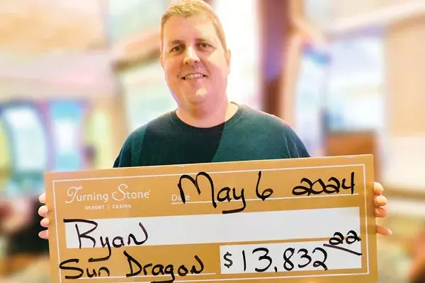 Ryan won $13,832 on Sun Dragon